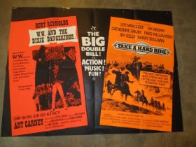 1970's Cinema Poster - Double Feature W.W. And The Dixie Dance Kings and Take a Hard Ride, and a