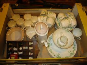 Susie Cooper Coffee Set, Victorian Tea Set and Thimbles