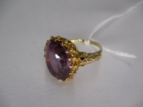 9ct Gold Amethyst Ring, Size O, 7,7g