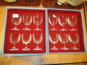 Two Boxed Sets of 6 Edinburgh Crystal Glasses