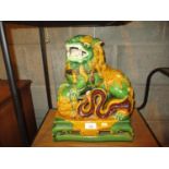 Chinese Glazed Pottery Temple Dog, 37cm