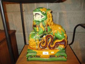 Chinese Glazed Pottery Temple Dog, 37cm