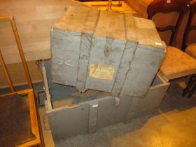 Vintage Shipping Trunk and Trunk Base