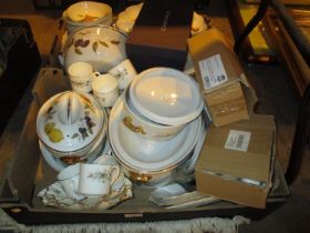 Two Boxes of Royal Worcester Evesham and Other Ceramics