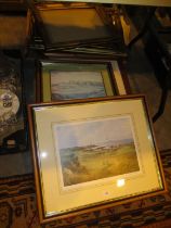 Donald Shearer Signed Print The Ailsa Course Turnberry, along with Other Pictures and Frames