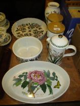 Portmeirion Vase, Coffee Pot, 2 Jars, Bowl and 2 Dishes