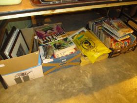 Boxes of Vintage Games, Annuals, Toy Theatre and Pictures