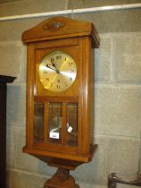 1920's Oak Case Wall Clock