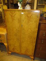 Figured Walnut Linen Cabinet, 74cm