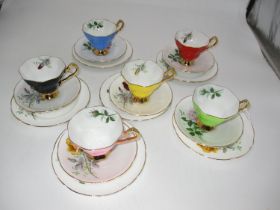 Royal Stafford Harlequin Rose Tea Set