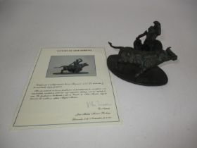 Jose Maria Moreno Bronze Figure of a Bullfighter, No, 59/100 with Certificate, 12cm long