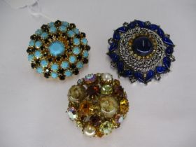 Three Vintage Brooches