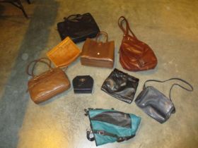 Eight Handbags and Briefcase including Rowallan, Atmosphere