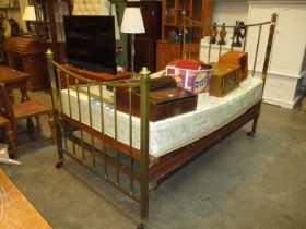 Victorian Brass 4ft Bedstead