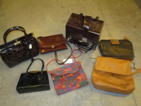 Seven Handbags and Overnight Case including iSanti, J. Renee