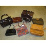 Seven Handbags and Overnight Case including iSanti, J. Renee