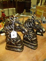 Pair of Horse Head Bookends