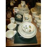 Portmeirion Dinner Service, 32 pieces, plus Placemats and Plastic Dishes