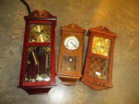 Three Modern Wall Clocks