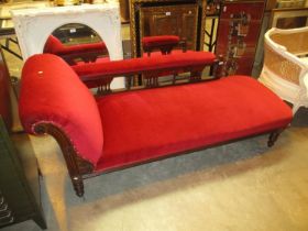 Victorian Oak Chaise Longue
