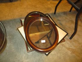 Two Oval Mirrors and 6 Pictures