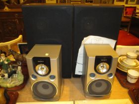 Pair of JVC SW4OE Speakers and a Pair of Sony SS-CHPX7 Speakers