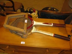 Vintage Slazenger and Spalding Tennis Racquets