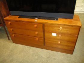 Stag Teak Chest of 6 Drawers, 138cm