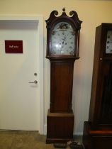 A. Oliphant Pittenweem 8 Day Oak Long Case Clock