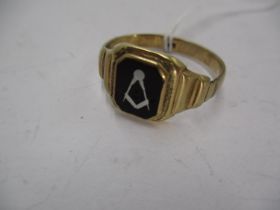 9ct Gold Masonic Ring, 3.93g, Size Z