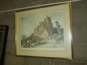 William Russel Flint, Limited Edition Print, Meeting Below The Castle