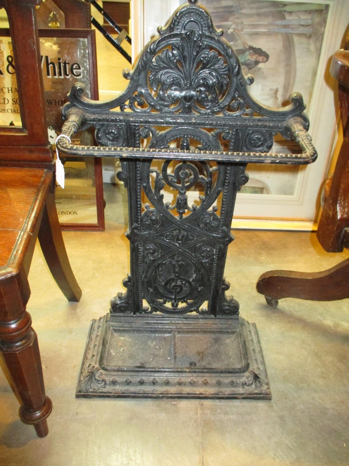 Victorian Falkirk Cast Iron Stick Stand, with Registration Diamond and Pl.258B, No. 23