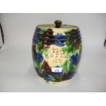 Victorian Scottish Pottery Kitchen Jar Inscribed to Mrs Cooper 1891, 23cm