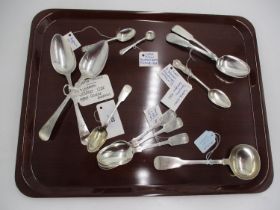 Collection of George III and Later Spoons, 448g total