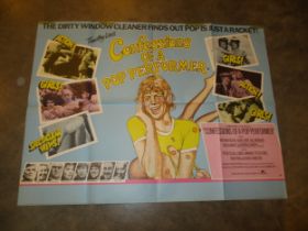Four 1970's Cinema Posters, Confessions of a Pop Performer, The First Great Train Robbery, WW and