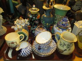 Russian Porcelain Part Tea Set, Sadler Teapot etc