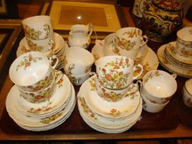 D & G France Limoges Porcelain 37 Piece Tea Set