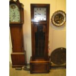 1930's Triple Weight Oak Longcase Clock