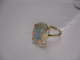 9ct Gold Opal Ring, 2.86g, Size P