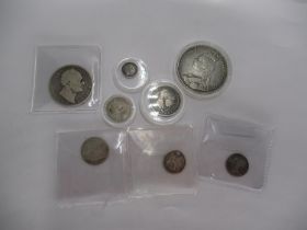 Eight Silver Coins From 1805 to 1889