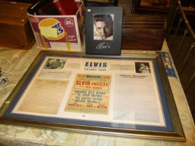 Elvis The Early Years Limited Edition Collage Print along with a Box of Elvis Ephemera