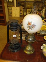 Vintage Storm Lamp and an Oil Lamp