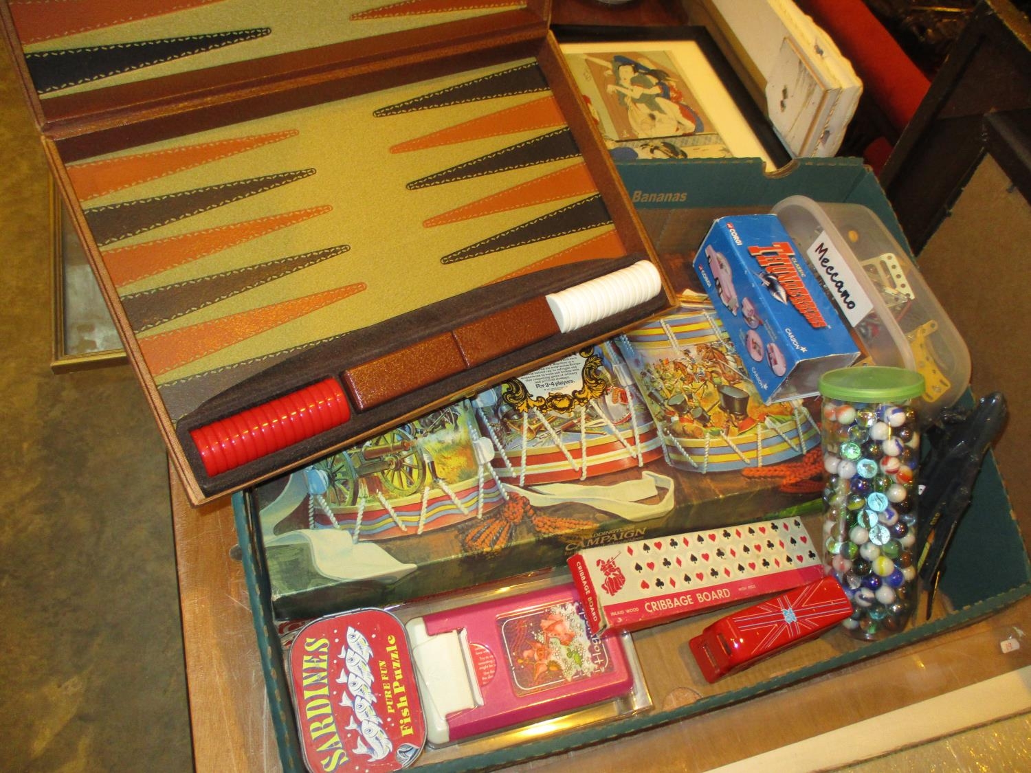 Selection of Games, Marbles, Meccano etc