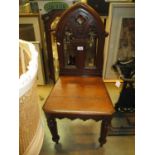 Victorian Oak Hall Chair