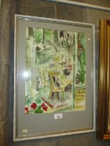 Ruth Walker, Watercolour, Cottage Interior, 38x28cm
