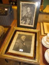 19th Century Engraving of a Gent and a Framed Photograph of a Scottish Soldier