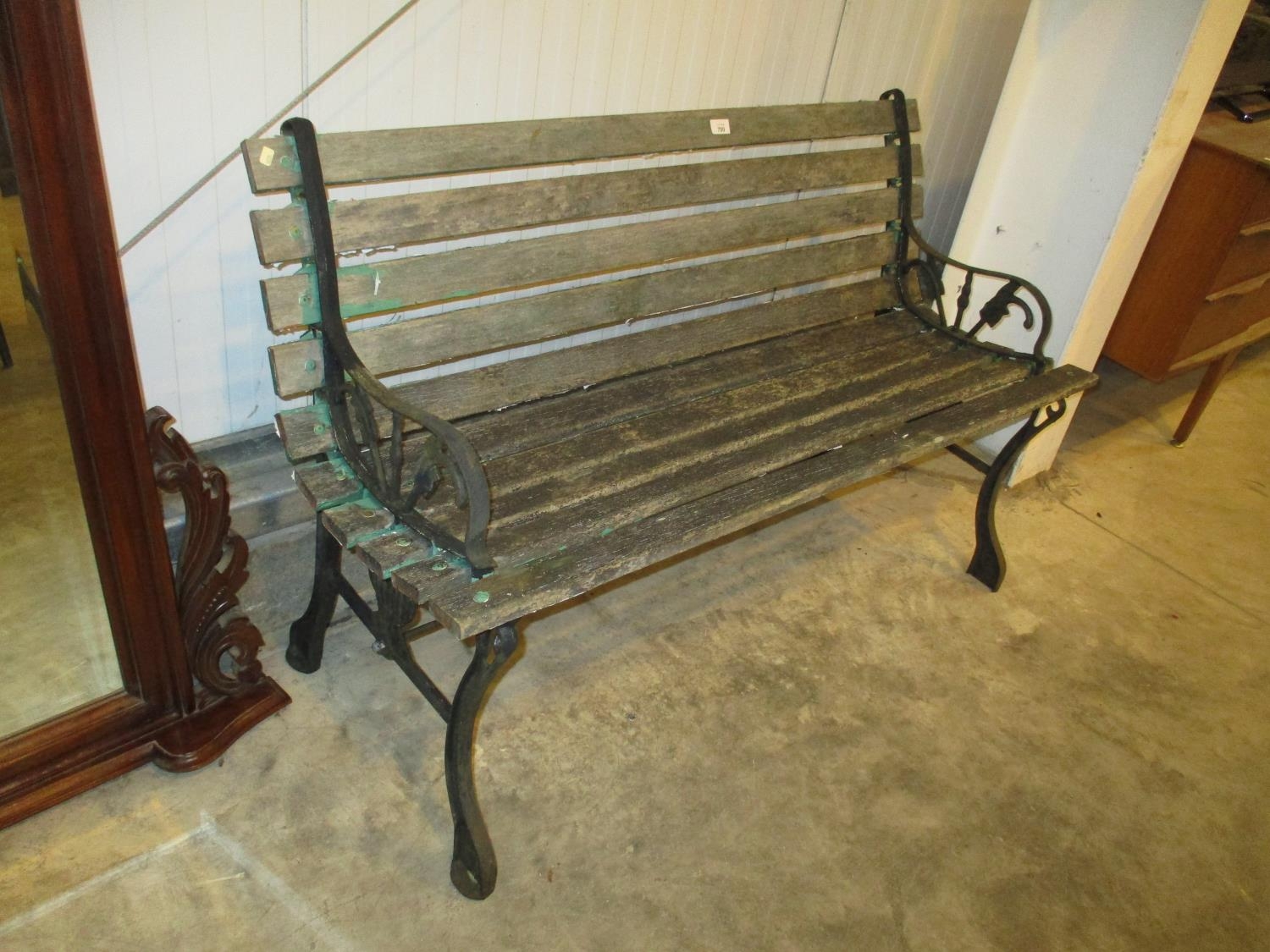 Metal End Garden Bench