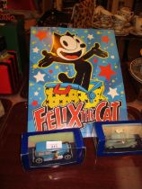 Felix The Cat Picture and 2 Tin Tin Cars