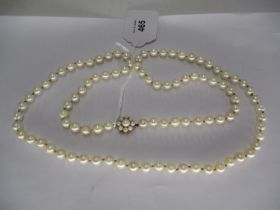 La Baroque by Lotus Pearl Necklace having a 9ct Gold and Pearl Set Clasp