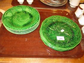 Sets of 5 & 4 Leaf Moulded Plates